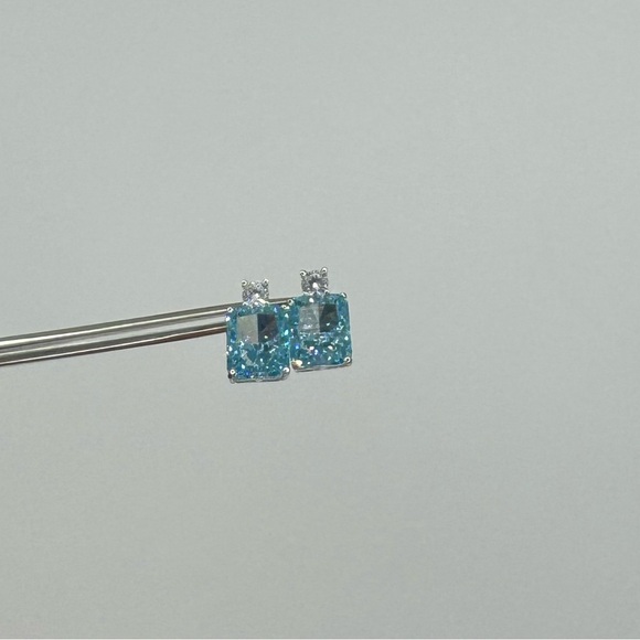 4ct Cushion Cut Earrings - Picture 10 of 12